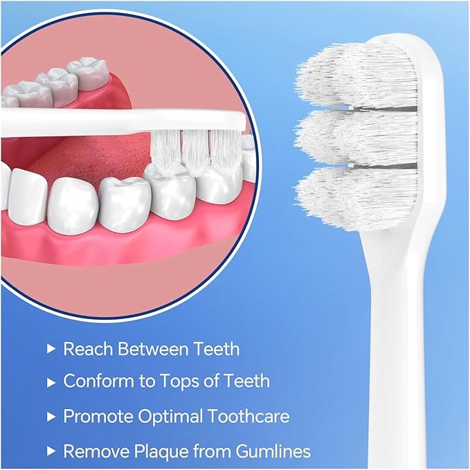 Replacement Toothbrush Heads with 1000 Soft bristles Compatible Compatible for Phi Lips Electric toothbrushes Suitable for Sensitive Teeth and Gum Care.(4 Pcs)