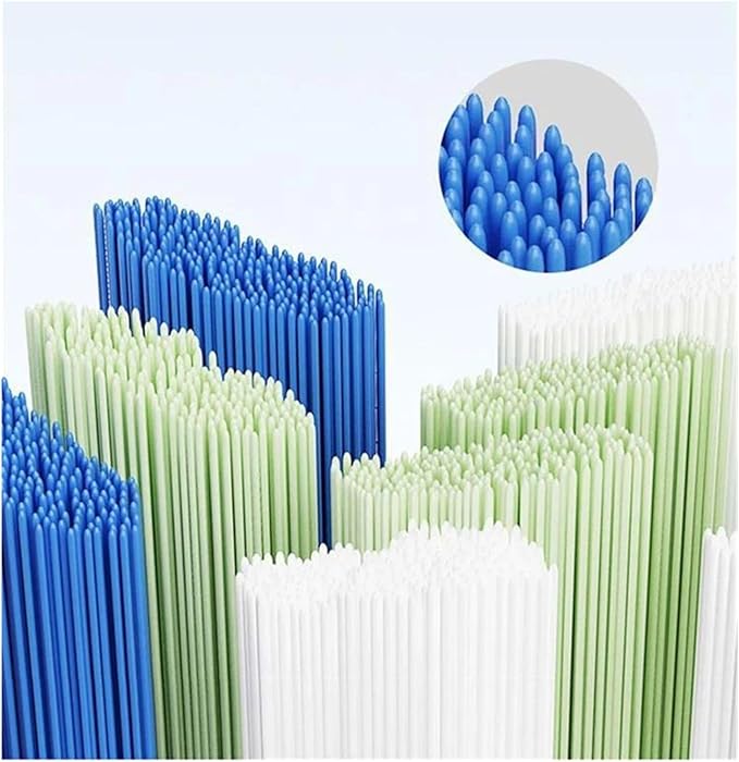 Suitable Compatible for SUMKYLE Electric Toothbrush Head EA320/EA315 Dupont Bristles Adult Replacement Replace Nozzles with Cover(8PCS Black)