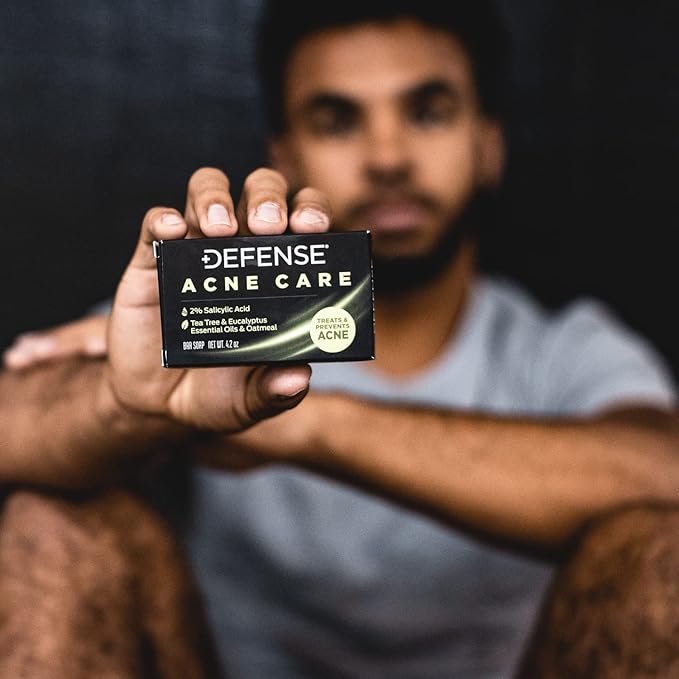 Defense Acne Care Bar Soap 4.2oz 2% Salicylic Acid &amp Body Wash 32 oz - Natural Shower Gel