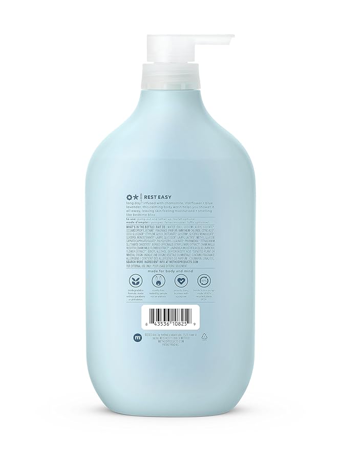 Method Body Wash Wind Down 28 FL Oz and Berry Balance 18 oz (Packs of 1)