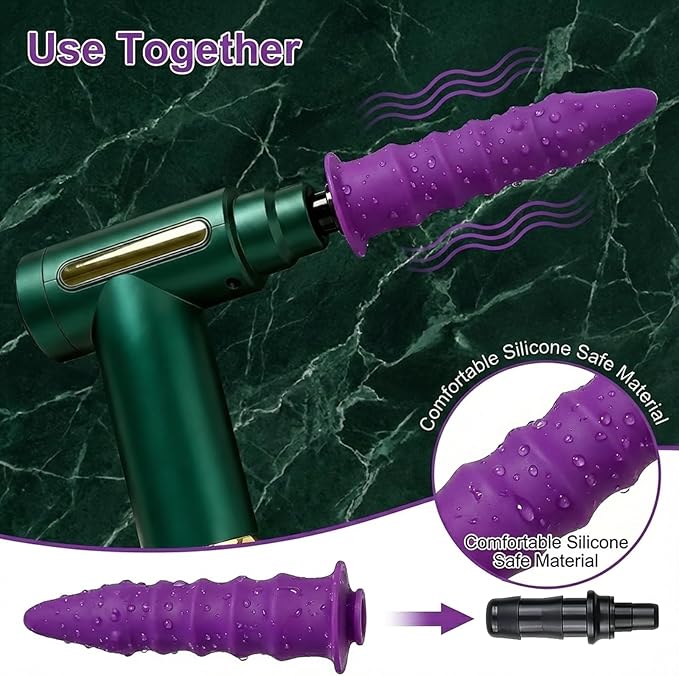 Mini Massage Gun Deep Tissue with 5 Attachments - Portable Percussion Massager USB-C Rechargeable Travel Size Muscle Massage Gun Set for Athletes Neck Feet Pain Relief (Green + Bright Red)