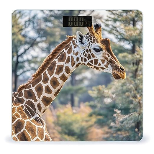 Giraffe High Neck Spot Scale for Body Weight Highly Accurate Digital Bathroom Body Scale Digital Bathroom Scales for People Anti-Slip Large LCD Display Smart Scales