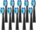 Replacement Brush HeadsCompatible for Seago for Fairywill Electric Toothbrush Head(10pcs Black)