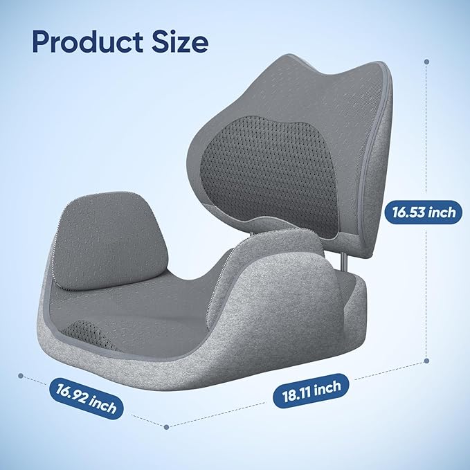 Multifunctional Pelvic Correction &amp Massage CushionPelvic Floor Repair &amp Hip Shaping for Postpartum Recovery Waist/Buttock Massager with Heat Timer &amp Smart Control Chair Pad for Muscle