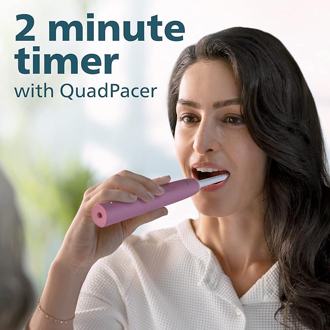 Philips Sonicare 3100 Power Toothbrush Rechargeable Electric Toothbrush with Pressure Sensor Deep Pink HX3681/06