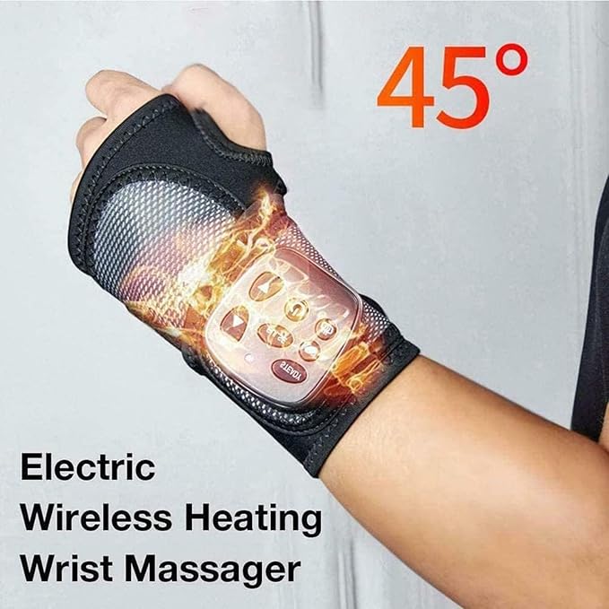 KYOFIS Electric Wrist Massager Hand Massager with Heating Pad Multifunction Carpal Tunnel Massager for Tendonitis Arthritis Pain Relief