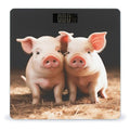 Cute Pigs Bathroom Scale Automatic Power On/Off Body Scales LCD Backlight Display Square Digital Scale Rounded Corners Bathroom Scales for Home Bedrooms