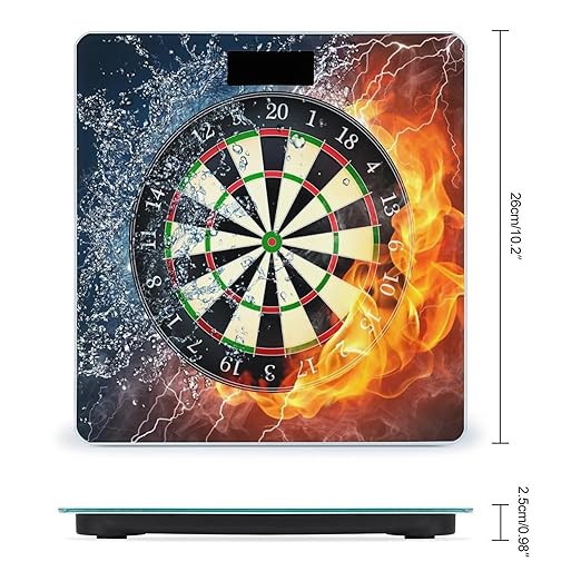 Darts Board Scale for Body Weight Digital Bathroom Scale Precision Smart Weighing Scales with Clear LED Display Accurate High Precision Scales Weighing Machine