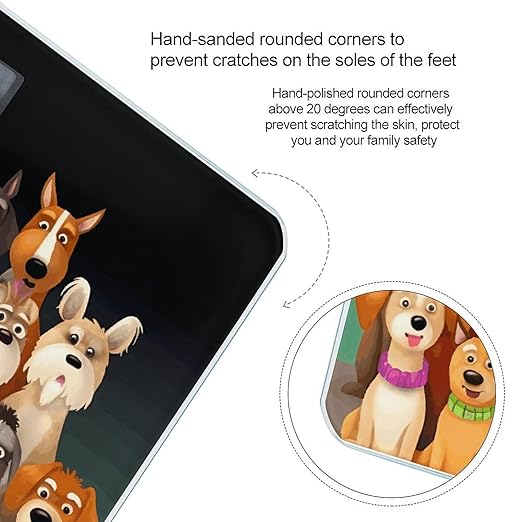 Dogs Scale for Body Weight Accurate Digital Bathroom Scale Toughened Glass High Precision Scales Smart Weight Scales with Large LCD Backlight Display Weighing Machine