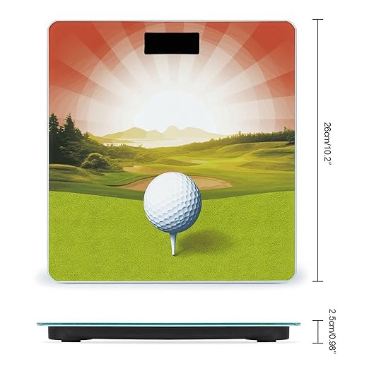 Golf Sport Scale for Body Weight Precision Bathroom Weighing Scales with Back Lit LCD Display Sturdy Tempered Glass Body Weight Scales Digital Bathroom Scale 400lb