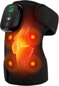 Heating Pad for Knee Knee Massager with Heat 3-in-1 Foot Massager with Heated for Knee/Shoulder/Elbow 5 Heat Levels and 5 Vibration Modes Adjustable Size Gift for Mom/Dad