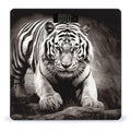 Digital Bathroom Scale for Body Weight Scale with Bright LCD Display High Accuracy Step-On Technology Auto On/Off Black and White Tiger Digital Scales 400 Lbs /180kg