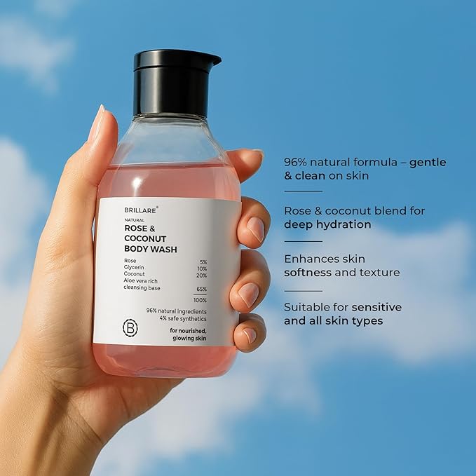 BRILLARE Rose &amp Coconut Body Wash
