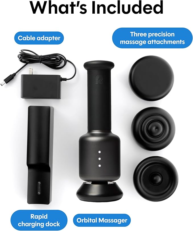Rally Orbital Massager – Low Impact High Performance Cordless Full-Body Recovery Device - 3 Attachments Whisper-Quiet Calm Tech – Elite Muscle Relief for Athletes &amp Everyday Wellness