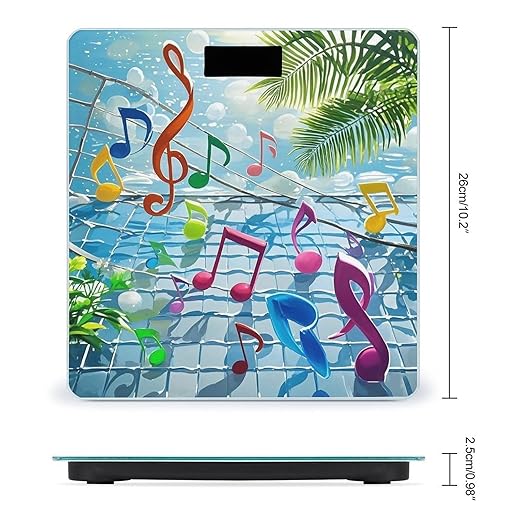 Musical Notes Scale for Body Weight Smart Scales Digital Bathroom Scale High Precision Weighing Scales with Large Display Weighing Machine for People