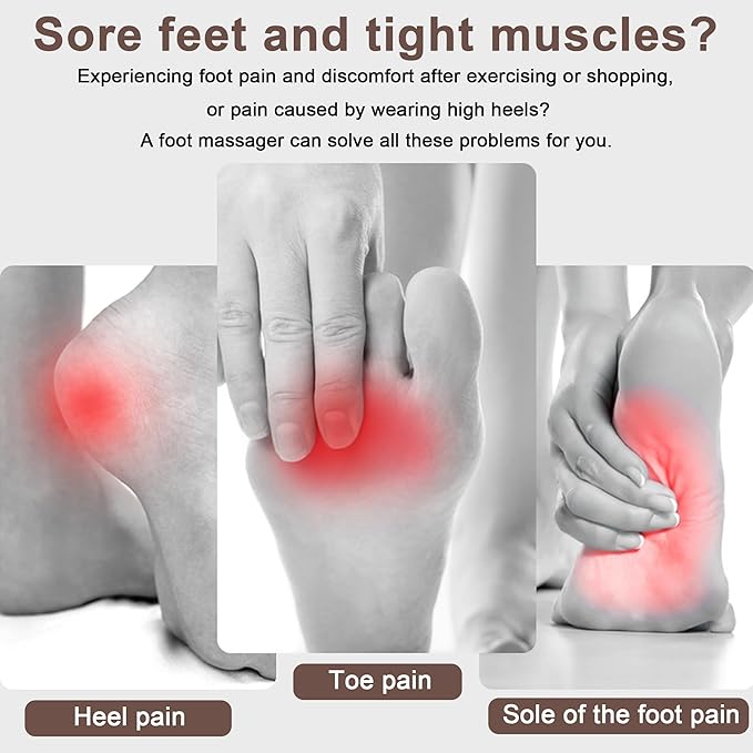 Heated Cordless Foot Massager for Plantar Pain Relief &amp Swelling for Ankle Feet and Blood Circulation Perfect Gifts for Men Women Dad Mom (Birthday Holiday)