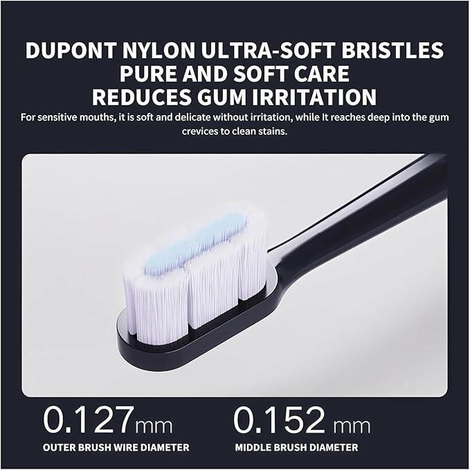 Toothbrush Head Compatible with Mijia T700 Sonic Electric Toothbrush Waterproof Soft Health Replacement Soft Bristles(4 pcs)