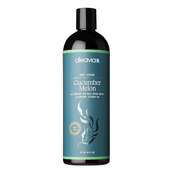 Aleavia Body Cleanse – Organic &amp All-Natural Prebiotic Body Wash with Organic Cucumber and Bitter Melon – Nourish Your Skin Microbiome – 16 Oz
