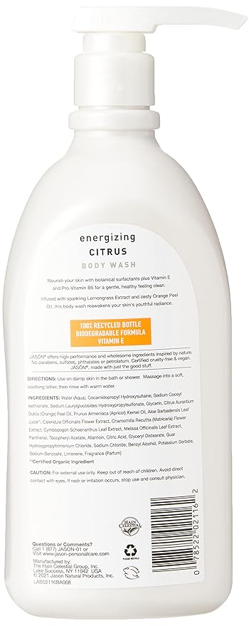 JASON Revitalizing Citrus and Calming Lavender Body Wash 30 Oz (2 Pack)