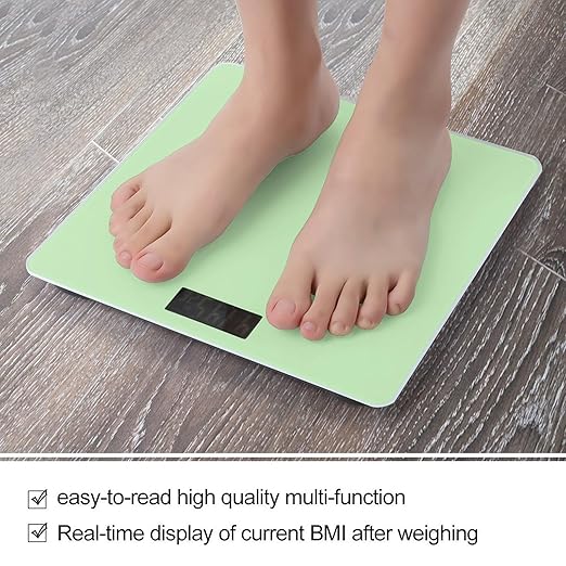 Smart Scale for Body Weight Digital Bathroom Weighing Scale Energy Saving Scale Light Green