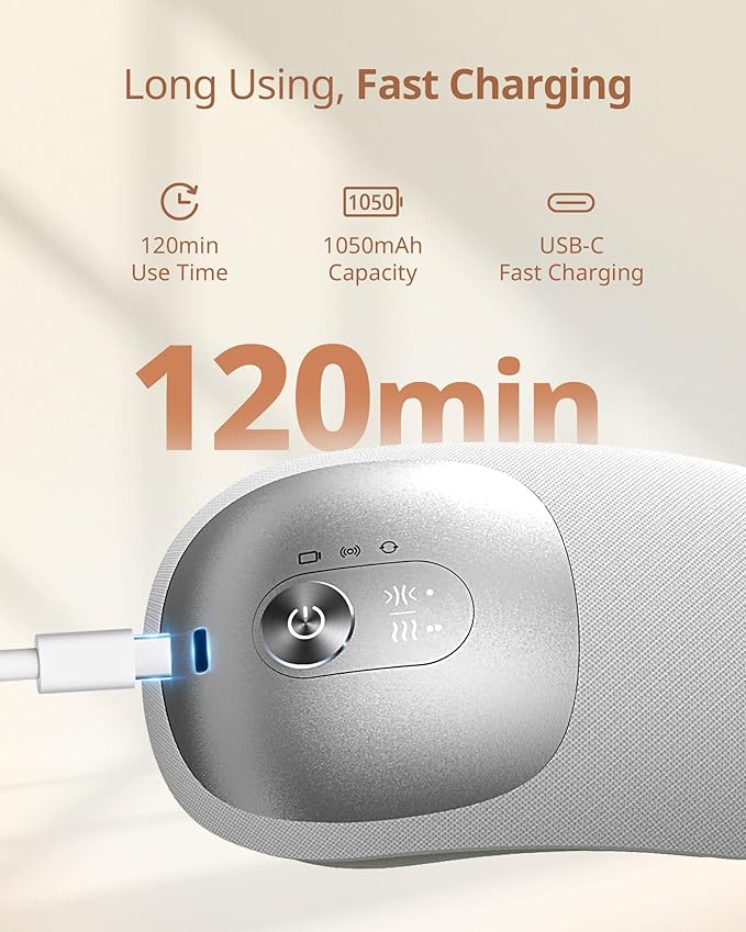 Ultra Light Eye Massager with 2 Level Heat 120 Mins Uses 3 Air Compression &amp Massage Modes Heated Eye Mask with Bluetooth Music for Migraine Relief Strain and Dry Eyes Eye Relief for Women Me