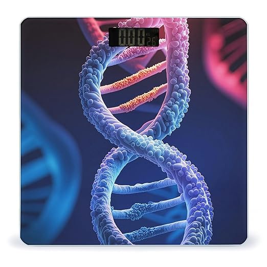 DNA Genetic Helix Scale for Body Weight Accurate Digital Bathroom Scale Toughened Glass High Precision Scales Smart Weight Scales with Large LCD Backlight Display Weighing Machine