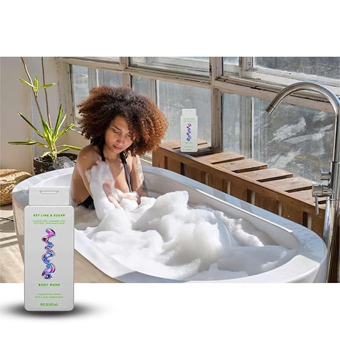 Vivid Green Store Body Wash Key Lime &amp Sugar – Refreshing Citrus Cleanser – Sulfate-Free Paraben-Free – Unisex – 18 fl oz Bottle