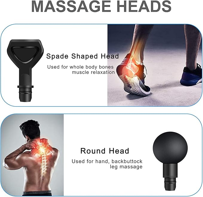 Massage Gun Attachments for Hypervolt Go 12PCS Replaceable Massager Heads to Meet Different Needs for Deep Tissue Percussion Relief Upgraded Massage Head Plug-n-Play Accessories Easy to Use
