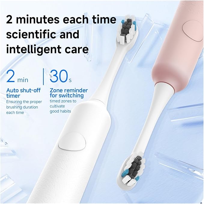 8pcs Replacement HeadsCompatible for with Electric Toothbrush MT001 Brush Nozzles