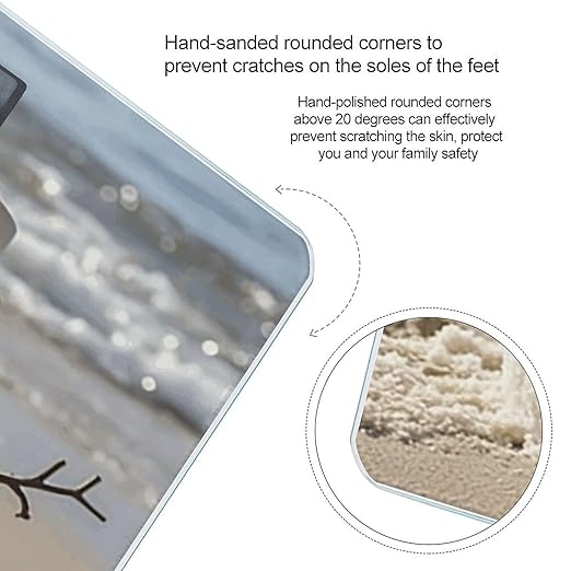 Sand Snowman On Beach Smart Scale for Body Weight Accurate Bathroom Scale with LED Display Digital Weight Scales Weighing Machine High Precision Scales for Bath Home