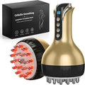 Lymphatic Drainage Massager &amp Anti-Cellulite Massage Tool Body Sculpting Device for Legs Arms &amp Stomach Supports Smoother Skin with Gentle Warming &amp Vibration - Gold