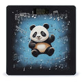 Panda Dancing on Musical Notes Bathroom Scale Automatic Power On/Off Body Scales LCD Backlight Display Square Digital Scale Rounded Corners Bathroom Scales for Home Bedrooms