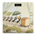 Ants Eating Bread Scale for Body Weight Sturdy Tempered Glass Weighing Scales with LCD Display Accurate Digital Bathroom Scale Convenient Body Fat Smart Scales Easy Read