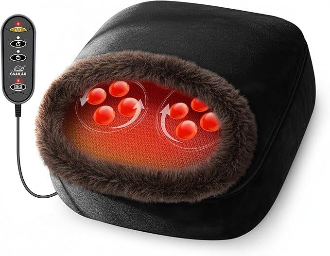 Snailax Foot Massager with Heat Shiatsu Heated Kneading Foot Massager Machine Electric Foot Massager Gift for Her &amp Him Home and Office Use