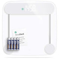 Greater Goods AccuCheck Digital Scale for Body Weight - Accurate Digital Bathroom Scale with High-Precision Sensors Large Easy-to-Read Backlit Display 400 lb Capacity Auto Step-On (Clear)