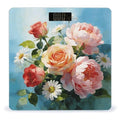 Gently Blooming Weight ScaleClear LED Display Bathroom Digital Weighing ScaleTempered Glass Digital Bathroom Scale for Body Weight Capacity Up to 400 Lbs