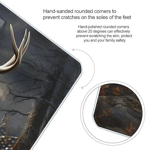 Deer Hunting Season Scale for Body Weight Accurate Digital Bathroom Scale Toughened Glass High Precision Scales Smart Weight Scales with Large LCD Backlight Display Weighing Machine