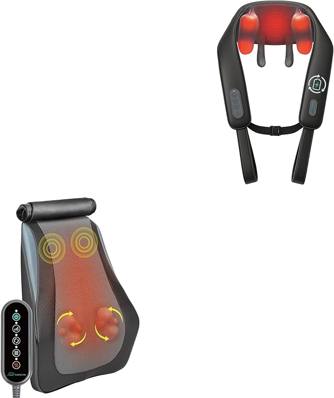 Snailax Back Massager and Neck Massager Bundle