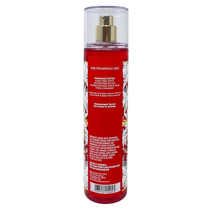 Bath &amp Body Works Winter Candy Apple - Moisturizing Body Wash Fine Fragrance Mist and Mosturizing Body Lotion - with a Cherry On Top Bar Soap