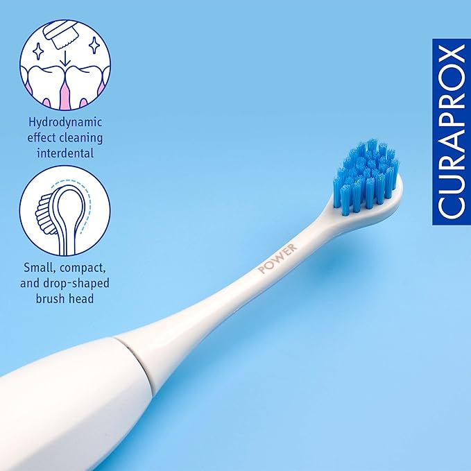 Curaprox Hydrosonic Brush Heads Power Duo – for Healthy Gums Braces &amp Implants | Gentle Yet Powerful Sonic Cleaning | 2-Pack | Compatible with All Curaprox Sonic Models | Swiss Made