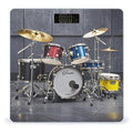 Cool Drum Set Bathroom Scale for Body Weight with High Precision Large LCD Backlight Display Digital Weighing Scale with BMI Capacity Up to 180kg