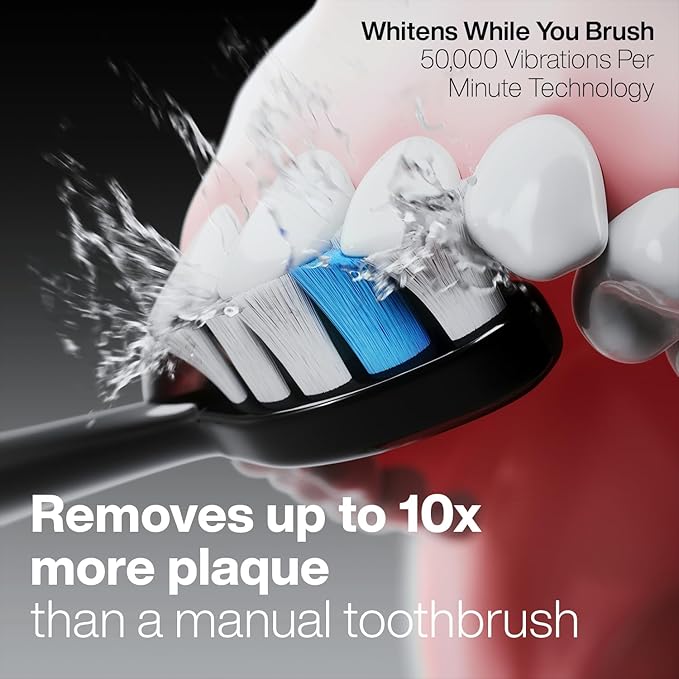 Aquasonic Black Series PRO – Ultra-Whitening Electric Toothbrush – 5 Modes &amp Smart Timers – Premium Travel Case &amp 6 Proflex Brush Heads – ADA Accepted Toothbrush (Pack of 2)