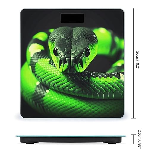 3D Snake Bathroom Scale Large LCD Backlight Display Digital Scale Rounded Corners Body Scales Automatic Power On/Off Bathroom Scales for Home Bedrooms