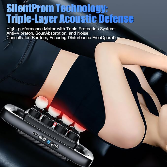 Upgraded 16 Head Massage Gun Set Deep Tissue Percussion Massager 16-Drive Back Muscle Massager with 3 Modes &amp 30 Intensities for Thighs Arms Waist Back