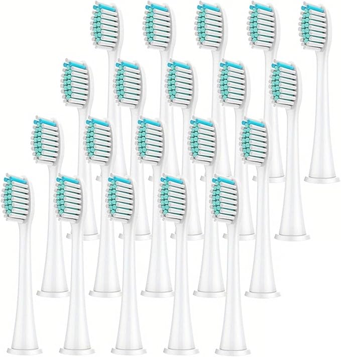 Electric Toothbrush Head Replaceable Sonic Compatible for Philips Sonicare's Brush(White 20pcs)
