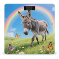 Donkey Butterflies (Rainbow) Weight Scale Cute Bathroom Scale for Body Highly Accurate Digital Weighing Machine for People Compact LCD Display Scales with Sturdy Toughened Glass Scales