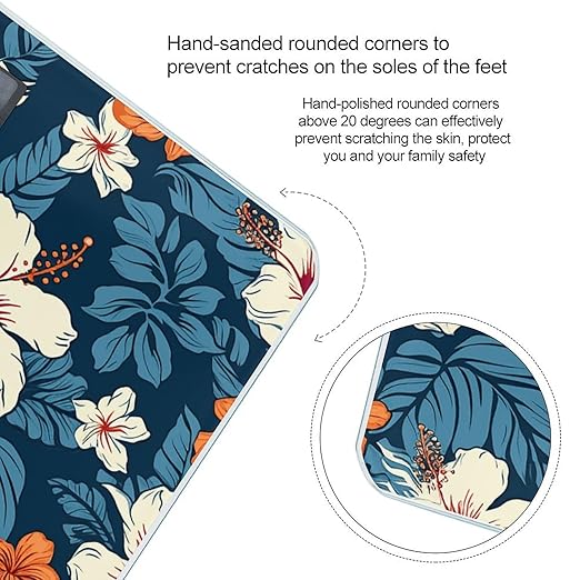 Hawaii Flower Bathroom Scale Ultra-Bright Liquid Crystal Screen Weight Scale Accurate Bathroom Body Scales for Body Weight Bathroom Pet Home Bedroom Gift-Giving