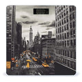 Love from New York Scale for Body Weight Anti-Slip Tempered Glass Digital Bathroom Scales Clear LCD Display Weighing Scale Safe Rounded Corners Smart Scales