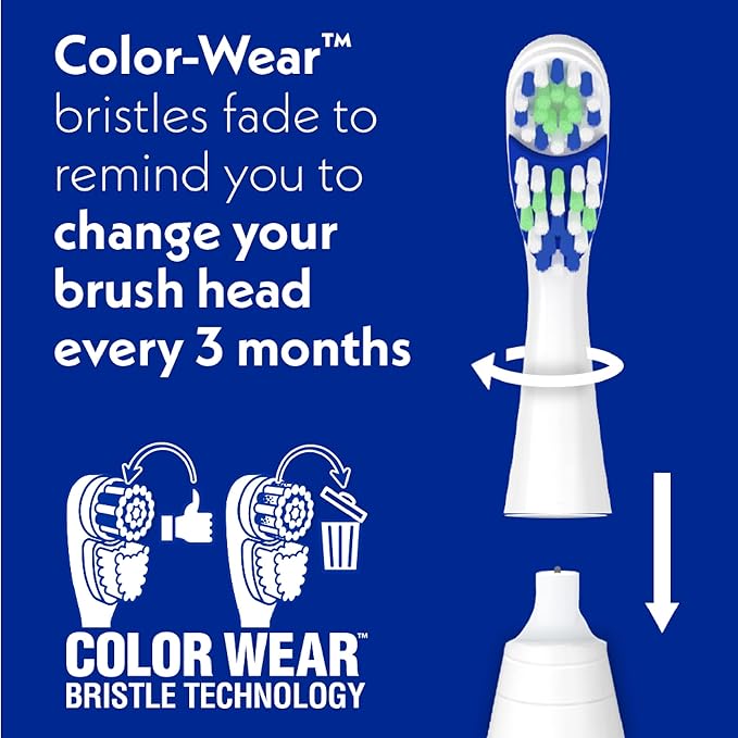 Spinbrush PRO CLEAN Battery Powered Toothbrush Soft Bristles 1 Count Gold or Blue Color May Vary