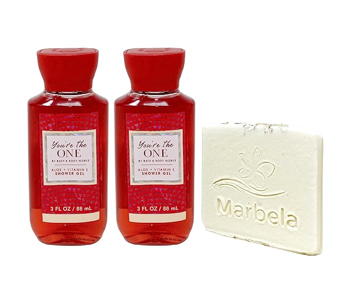 Bath &amp Body Works You're The One 2 Pack Travel Size Shower Gel Bundle with a Natural Oats Sample Soap - Travel Size